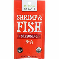 Riega Foods Seasoning - Organic - Shrimp and Fish - No. 8 - .9 oz - case of 8 - 95%+ Organic - Gluten Free - Dairy Free - Yeast Free - Wheat Free-Vegan