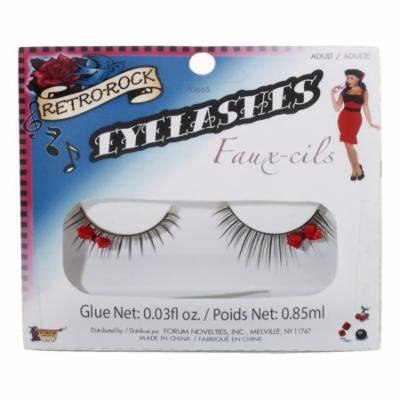 Retro Rock 30's Eye Lashes Eyelashes w/ Bow Theatrical Makeup Costume Accessory