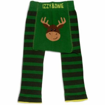 Izzy & Owie - Forest Green Moose Baby Leggings