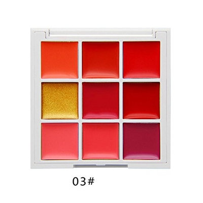 Hunputa Lipstick,Professional 9 Color Women Waterproof Matte Lip Gloss Palette Long Lasting Lipstick Makeup