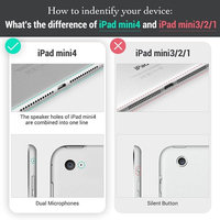 ESR iPad Mini 4 Case, Simplicity Series Premium Folio Case, Book Cover Design, Multi-Angle Viewing Stand, Smart Cover with Auto Sleep/Wake Function for Apple iPad Mini 4
