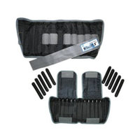 Adjustable Cuff ankle weight - 20 lb - 20 x 1 lb inserts - Black - Pair