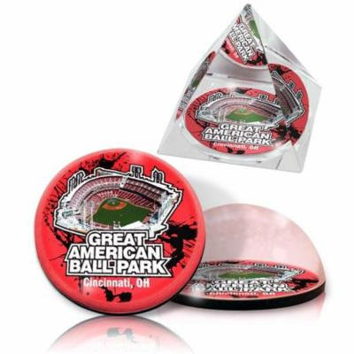IKE & ZELDA GREATAMSET MLB Great American Ballpark on 2 in. K9 Quality, optical grade Crystal pyramid & magnet