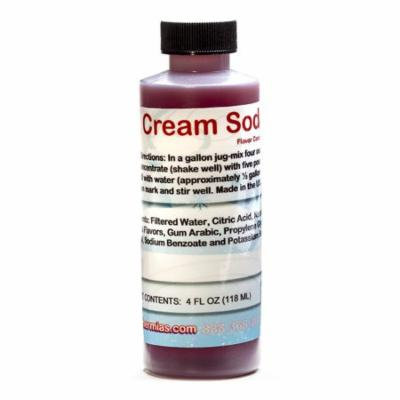 Cream Soda Shaved Ice and Snow Cone Flavor Concentrate 4 Fl Ounce Size