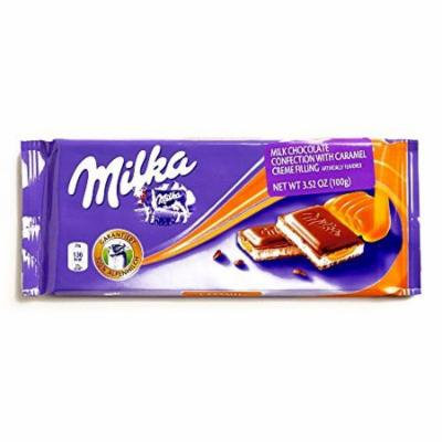Milka Caramel Cr��me Chocolate Bar 3 oz each (2 Items Per Order)