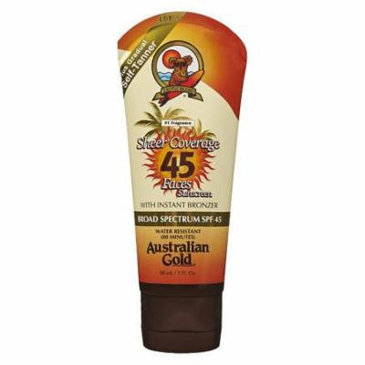 Australian Gold Faces Sheer Coverage Kona Infused, SPF 45 3.0 fl oz(pack of 1)