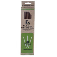 Zilchables Compostable Tableware, Brown Straw, 50 Ct