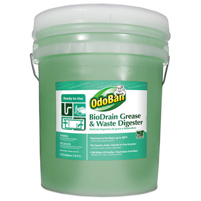 OdoBan BioDrain Grease and Waste Digester, Floral Scent, 5 gal Pail