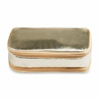 H:oter Women & Girls Waterproof Bag Organiser/Cosmetic Case/Jewellery Case/Travel Organiser - Gold