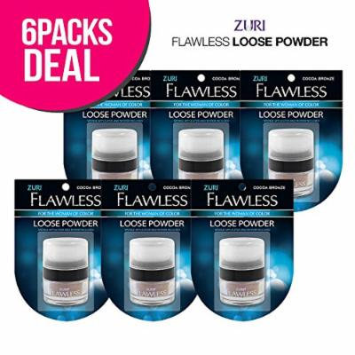 Zuri Flawless Loose Powder - Cocoa Bronze (Pack of 6)