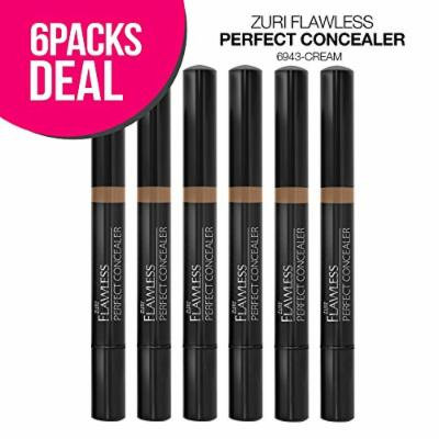 Zuri Flawless Perfect Concealer - Cream (Pack of 6)