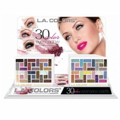 L.A. COLORS 30 Color Eyeshadow Palette Display Set 18 Pieces