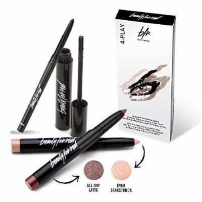 Beauty For Real 4-Play Eye Quartet - 4 Piece Set 2x Eyeshadow, Eyeliner, Mascara, (ADL+ES)