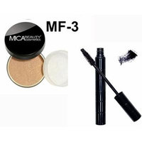 Bundle 2 Items: Mica Beauty Mineral Loose Powder foundation 9 Gram + Itay Mineral Black Mascara for long Lashes (MF3-TOFFEE)