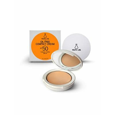 Youth Lab Women's Oil Free Compact Cream Powder Spf 50 Light Color 10G