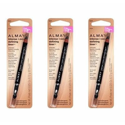 Almay Intense I-Color Defining Liner, 031 Onyx (Pack of 3) + FREE Scunci Black Roller Pins, 18 Pcs