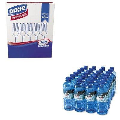 KITDXEFH207OFX00024 - Value Kit - Office Snax Bottled Spring Water (OFX00024) and Dixie Plastic Cutlery (DXEFH207)