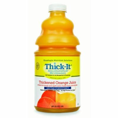 Thick-It AquaCareH2O Thickened Beverage 64 oz. Bottle Orange Ready to Use Nectar Case of 4
