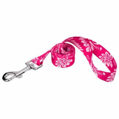 Country Brook Petz® 1 Inch Pink Hawaiian Featherweight Dog Leash - 2 Foot
