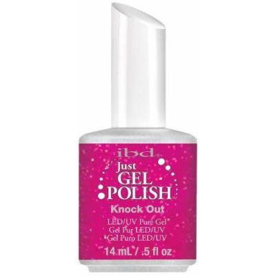 IBD Just Gel Knock Out Soak Off Nail Polish UV LED Salon .5 oz Bottle Red Maroon by IBD