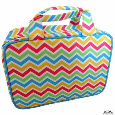 Mainstreet Multi Colored Large Make-Up Toiletries Cosmetic Carolina Travel Bag Case