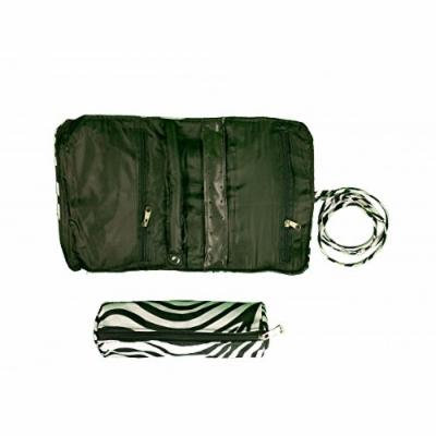 2 Pcs Set Jewelry Rolling Organizer Zebra Black White, CASE OF 12