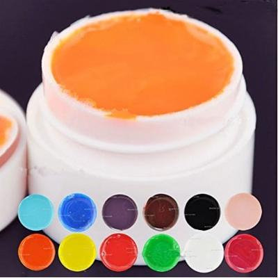 B&F 12 x Pure Solid Color UV Builder Gel Nail Art Tips DIY Acrylic Decoration CODE: #975B