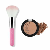 Eglipse Apple Fit Blusher and Flalia Premium Modern Brush SET Shading Brown + Pink Brush