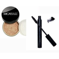 Bundle 2 Items: Mica Beauty Mineral Loose Powder foundation 9 Gram + Itay Mineral Black Mascara for long Lashes (MF-5 CAPUCCHINO)