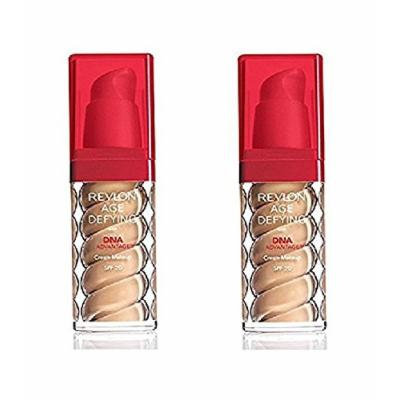 Revlon Age Defying Foundation with DNA Advantage, Golden Tan, 1 Fl Oz (2 Pack) + FREE LA Cross Tweezers 71817