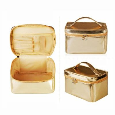 H:oter Women & Girls Cosmetic Bag Makeup Pouch Case Toiletry Bag Make-Up Bag, Gift Ideas--Colors Various, Price/Piece - Gold