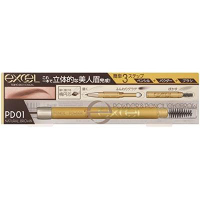 EXCEL Powder & Pencil Eyebrow PD01 natural brown