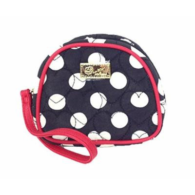 Luv Betsey Johnson Zip Cosmetic Case, Black Polka Dot