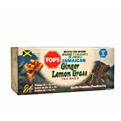 TOPS Ginger Lemon Grass/Fever Grass Tea (Pack of 6)