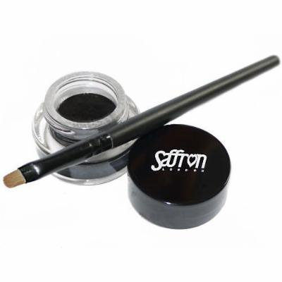 Saffron Waterproof Black Gel Eyeliner with Brush - 2.8g by Saffron