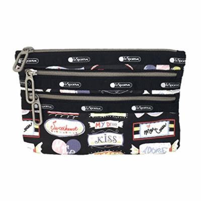 LeSportsac Essential Classic 3 Zip Pouch, Sweet Talk