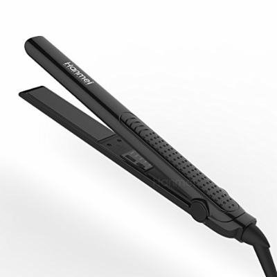 Hanmei Professional-Quality Flat Iron Hair Straightener with Temperature Control, Ceramic Tourmaline Plates, Ionic Anti-Static (Black)