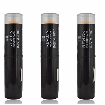 Revlon Photoready Insta-Fix Foundation Stick, SPF 20 Natural Ochre (3 Pack) + FREE Makeup Blender