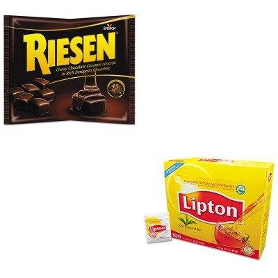KITLIP291RSN035926 - Value Kit - Riesen Chewy Chocolate Caramel (RSN035926) and Lipton Tea Bags (LIP291)