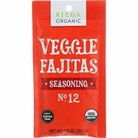 Riega Foods Seasoning - Organic - Veggie Fajitas - No. 12 - .9 oz - case of 8 - 95%+ Organic - Gluten Free - Dairy Free - Yeast Free - Wheat Free-Vegan