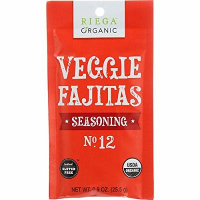 Riega Foods Seasoning - Organic - Veggie Fajitas - No. 12 - .9 oz - case of 8 - 95%+ Organic - Gluten Free - Dairy Free - Yeast Free - Wheat Free-Vegan