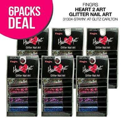 Fingrs Heart 2 Art Glitter Nail Art (31304-Stayin' At Glitz Carlton) (6-Pack)