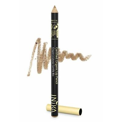 INIKA Certified Organic Lip Liner Pencil, All Natural Formula, Vegan, Rich, Creamy Formula, Suits Sensitive Eyes, 1.2g (Nude Delight)