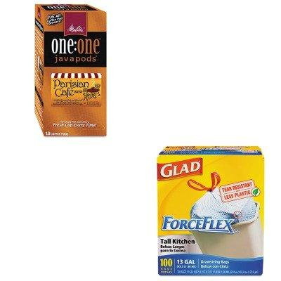 KITCOX70427MLA75424 - Value Kit - Melitta One:One Coffee Pods (MLA75424) and Glad ForceFlex Tall-Kitchen Drawstring Bags (COX70427)