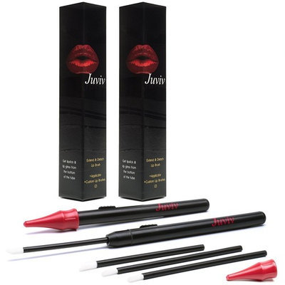 Juviv Disposable, Retractable, & Easy-to-Use Lip Brush | Stop Wasting Make-up | Get That Hard To Reach Lipstick & Lip Gloss From The Bottom of The Tube!