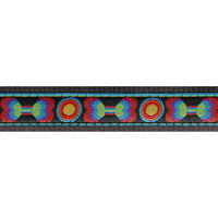 Country Brook Design® 1 Inch Funkadelic Bones Ribbon Dog Leash Limited Edition - 2 Foot
