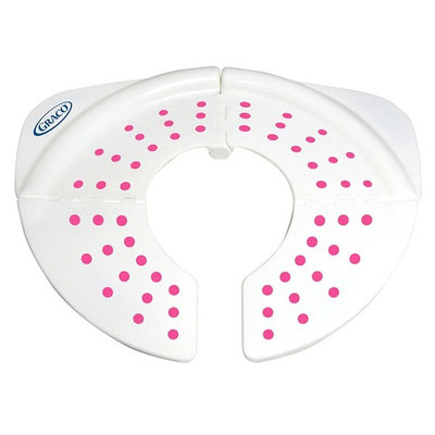 Graco Travel Folding Potty, White/Pink