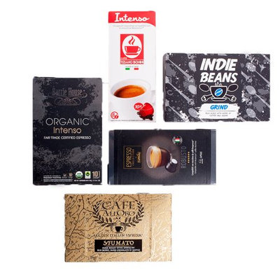 Perfect Samplers Nespresso Compatible Variety Pack, 5 of 10 Count boxes from Select Gourmet Brands for use with Nespresso Original Line Machines, 50 Count (Dark Variety Pack)
