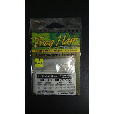 Frog Hair Tapered Leader Economy Pack 9.5' Supple Butt/Supple Tip