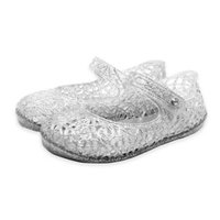 Babies R Us Koala Kids Silver Hard Sole Jelly Mary Jane Glitter Shoe with Buckle Closure - Infant/Toddler